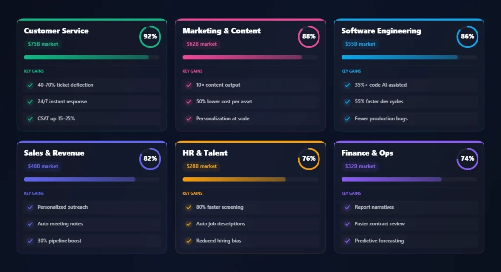 AI value across business functions