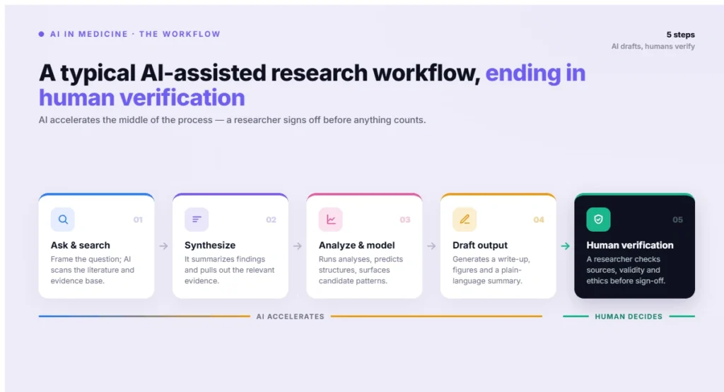 A typical AI-assisted research workflow