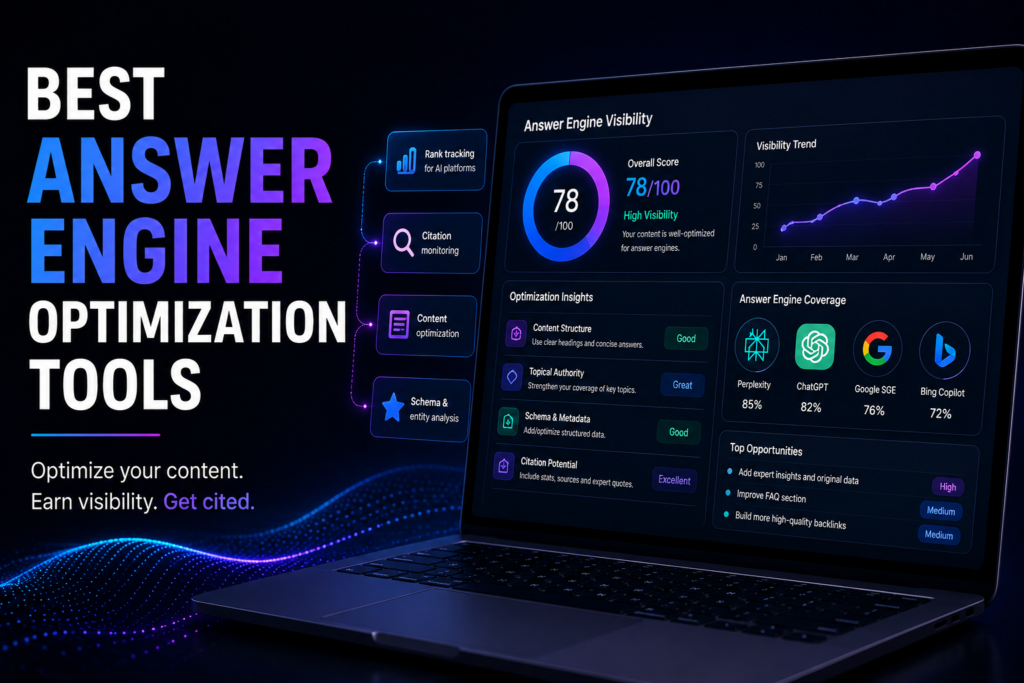 Best Answer Engine Optimization Tools: Software Compared 2026 Answer Engine Optimization tools