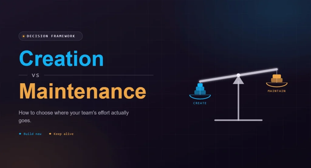 Creation vs Maintenance