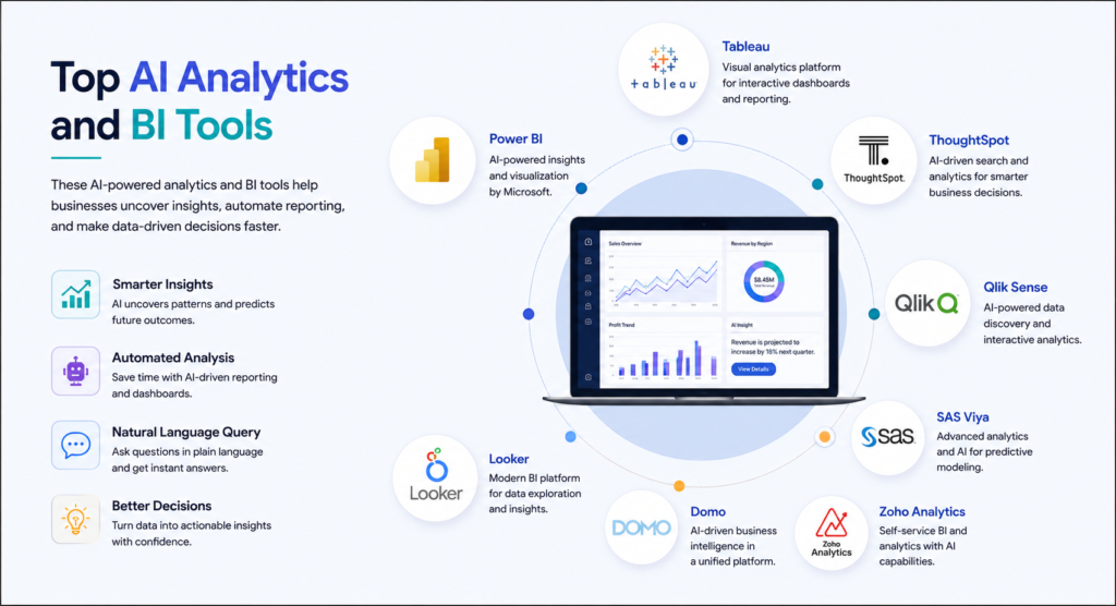 top AI analytics and BI tools