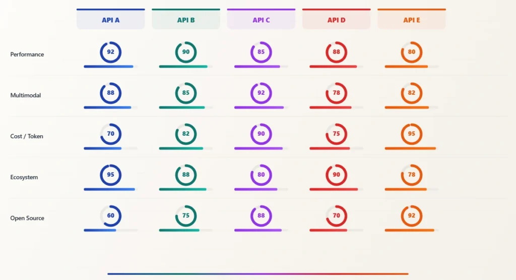 top AI APIs compared