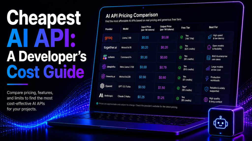 Cheapest AI API: A Developer’s Cost Guide Cheapest AI API