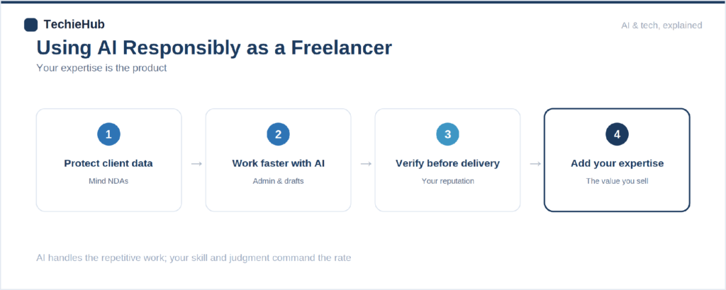 four-step responsible AI workflow for freelancers