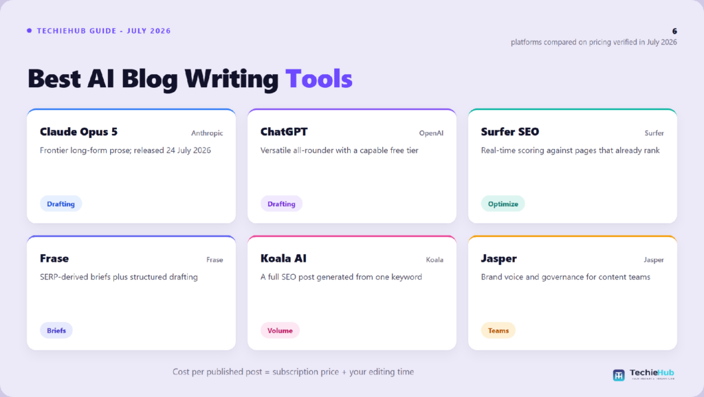 Best AI Blog Writing Best AI Blog Writing Tools in 2026: What We Actually Pay For