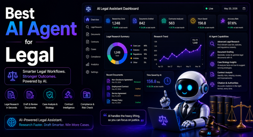 Best AI Agent for Legal: Top Tools Compared for 2026 best ai agent for legal