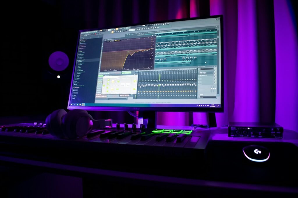 Best AI Tools in Media Platforms for Generative Creativity Creative production studio lit in neon, representing AI tools built into media platforms for generative creativity