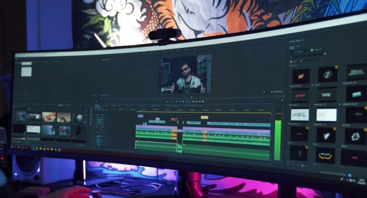 Editor working in a video timeline, showing where the best AI tools in media platforms for generative creativity sit inside software teams already use