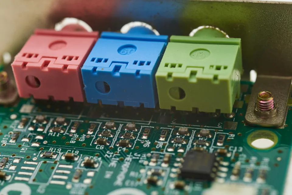 Colourful connectors on a circuit board, standing in for the memory that decides which video models load